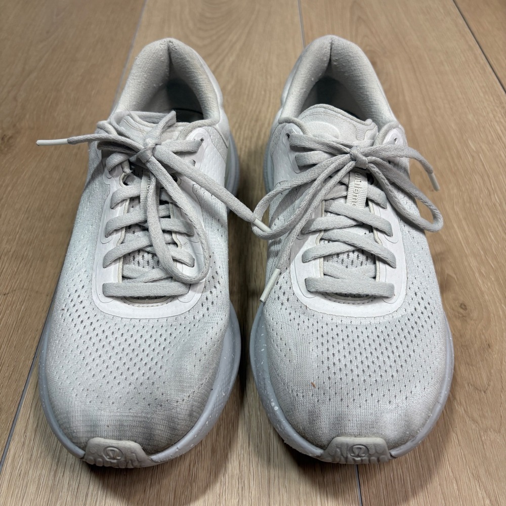 Lululemon Beyondfeel Running Shoes Bone Silver White LW9FGCS Womens Size‎ 8.5 - Picture 4 of 11